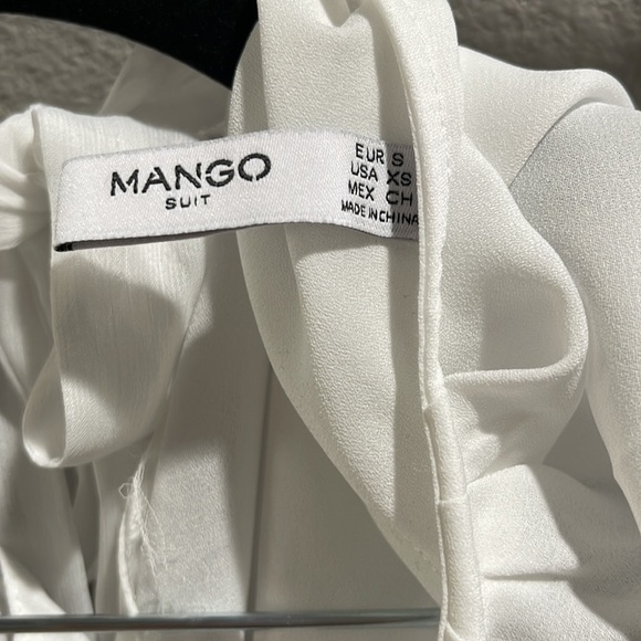 Women MANGO Suit size extra small white top - Picture 5 of 5